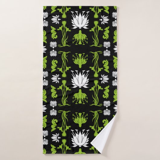 Retro Art Nouveau Home Decor Prints Badhanddoek (Badhanddoek)