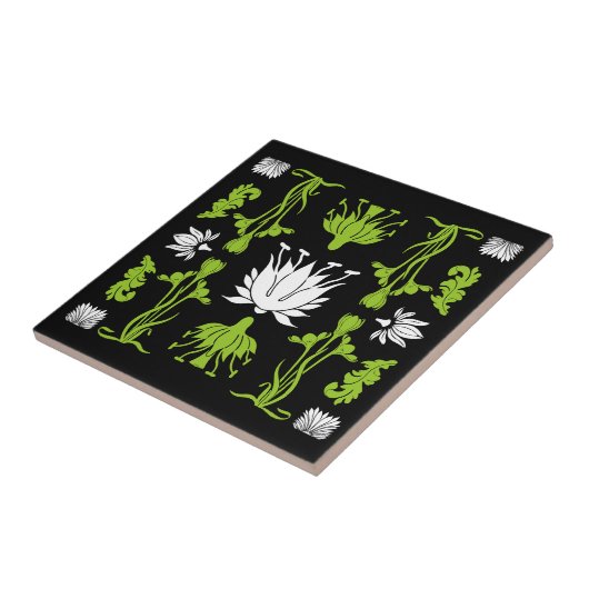 Retro Art Nouveau Home Decor Prints Tegeltje (Zijkant)