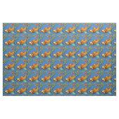Retro Art Nouveau Koi Vis Patroon Stof (Yard (91,4 cm))