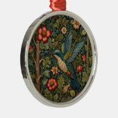 Retro  art nouveau kolibrie metalen ornament (Rechts)