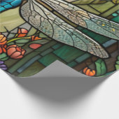 Retro art nouveau libel boho chic cadeaupapier (Hoek)