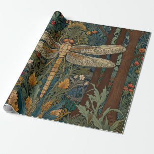 Retro art nouveau libel boho chic cadeaupapier