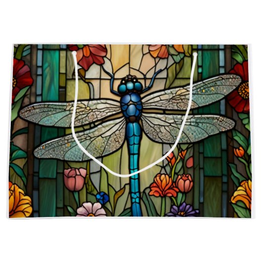 Retro art nouveau libel boho chic groot cadeauzakje (Voorkant)
