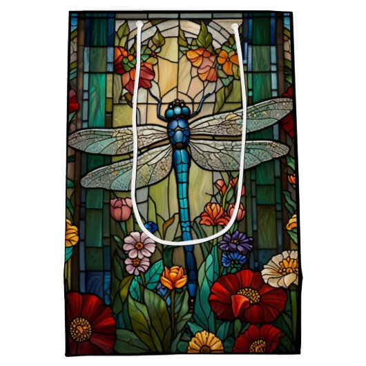 Retro art nouveau libel boho chic medium cadeauzakje (Achterkant)