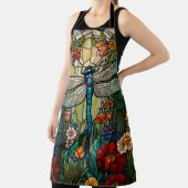 Retro art nouveau libel boho chic schort (Insitu)