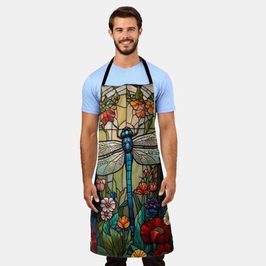 Retro art nouveau libel boho chic schort (Gedragen)