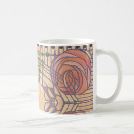 Retro art nouveau Mackintosh-stijlontwerp Koffiemok