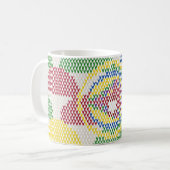 Retro Art Nouveau-patroon Koffiemok (Voorkant links)