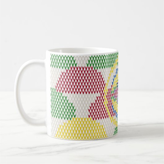 Retro Art Nouveau-patroon Koffiemok (Links)