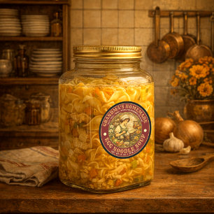 Retro Art Nouveau Sjabloon voor Label voor Thuisge
