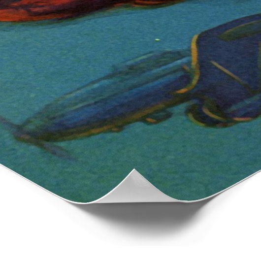 Retro Art Print, "Lets Go America" Eggleston Retro Poster (Hoek)