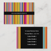 Retro art Striped Chubby Website Visitekaartje (Voorkant / Achterkant)