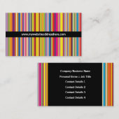 Retro art Striped Skinny Website Visitekaartje (Voorkant / Achterkant)