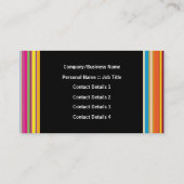 Retro art Striped Skinny Website Visitekaartje (Achterkant)