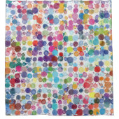 Retro art Verf regenbooggordijn Douchegordijn (Voorkant)