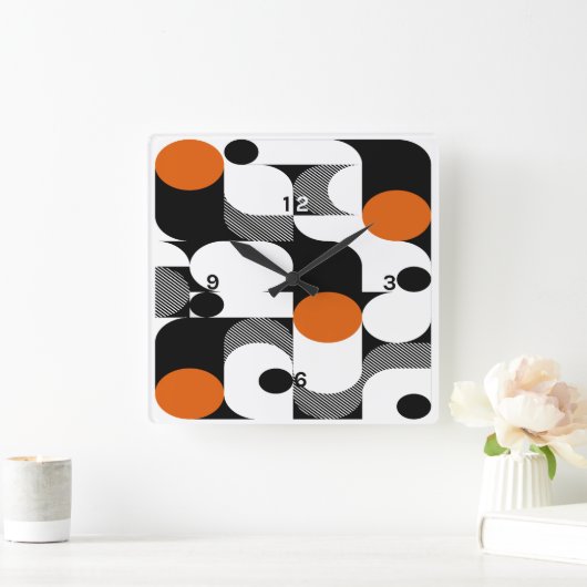 Retro Art Vierkante Klok (Huis)