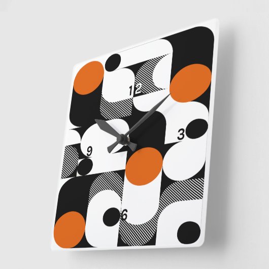 Retro Art Vierkante Klok (Hoek)