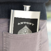 Retro Artistic Poker Ace of Spades Personalized Heupfles (Voorbeeld)