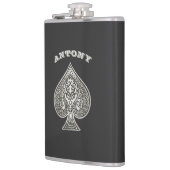 Retro Artistic Poker Ace of Spades Personalized Heupfles (Links)