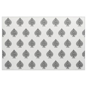 Retro Artistic Poker Ace of Spades Stof
