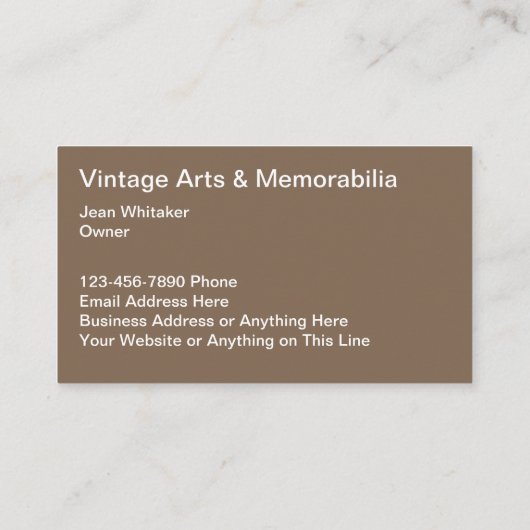  Retro Arts Crafts Visitekaartjes (Achterkant)