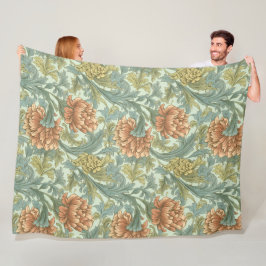 Retro artwork bloemen Trendy patroon voor mama Fleece Deken