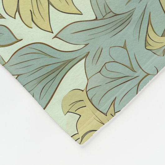 Retro artwork bloemen Trendy patroon voor mama Fleece Deken (Hoek)