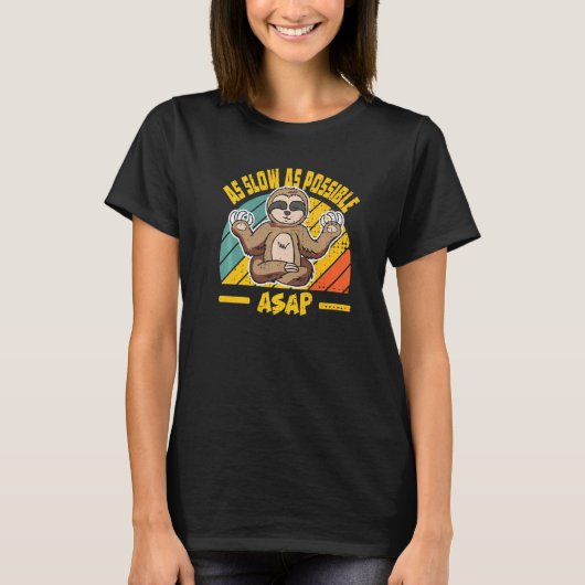 Retro ASAP zo traag mogelijk sleuf T-shirt (Voorkant)