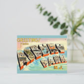 Retro Asbury Park NJ ansichtkaart Briefkaart (Staand voorkant)