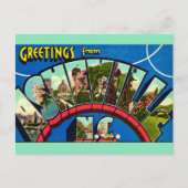 Retro Asheville NC Briefkaart (Voorkant)
