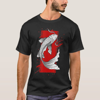 Retro Asian Koi Fish Traditionele Japanse vissen T-shirt