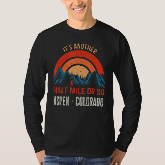 Retro Aspen Colorado Co Wandelbergen T-shirt (Voorkant)