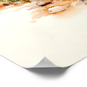 Retro Aster Bloemen In Een Houten Wagon Poster (Hoek)