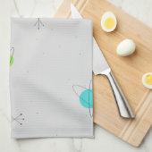 Retro Astro-handdoeken Theedoek (Quarter Fold)
