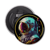 Retro Astronaut Bottle Opener – Verken elk schip (Voorkant)