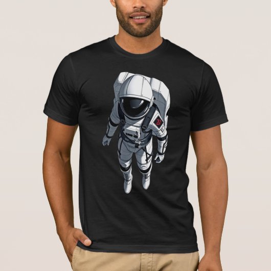 Retro Astronaut Dreamscape T-shirt (Voorkant)