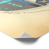 Retro Astronaut in Futuristic UAP Poster (Hoek)