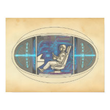 Retro astronaut in futuristische UAP