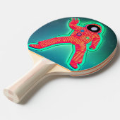 Retro Astronaut Ping Pong Paddle Tafeltennisbatje (Voorkant Gekanteld)