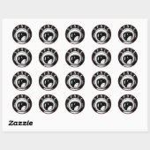 Retro Astronaut reeks Ronde Sticker (Vel)