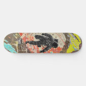 Retro Astronaut - Ruimte Kunst Neon Stedelijk Persoonlijk Skateboard (Horizontaal)