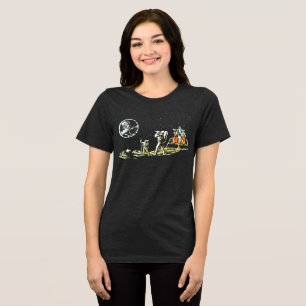 Retro astronauten op het T-shirt