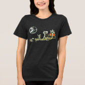 Retro astronauten op het T-shirt (Voorkant)