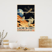 Retro Astronauts in Space Print Mid-Century Modern (Keuken)