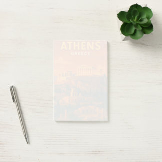 Retro Athene Griekenland Reizen Post-it® Notes