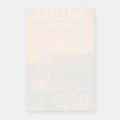 Retro Athene Griekenland Reizen Post-it® Notes (Voorkant)