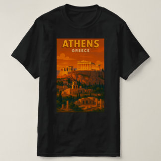 Retro Athene Griekenland Reizen T-shirt