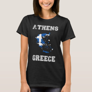 Retro Athens Griekenland heeft de vlag van Grieken T-shirt