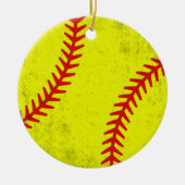 Retro Athletic Softball Fastpitch Game Day Style Keramisch Ornament (Voorkant)