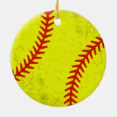 Retro Athletic Softball Fastpitch Game Day Style Keramisch Ornament (Achterkant)
